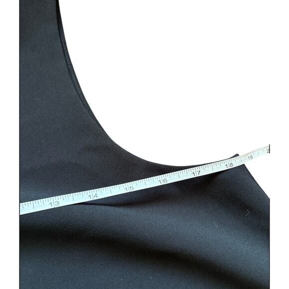 T by Alexander Wang Black Lambskin Leather Trim Shift Dress - Size 4 - Picture 7 of 9